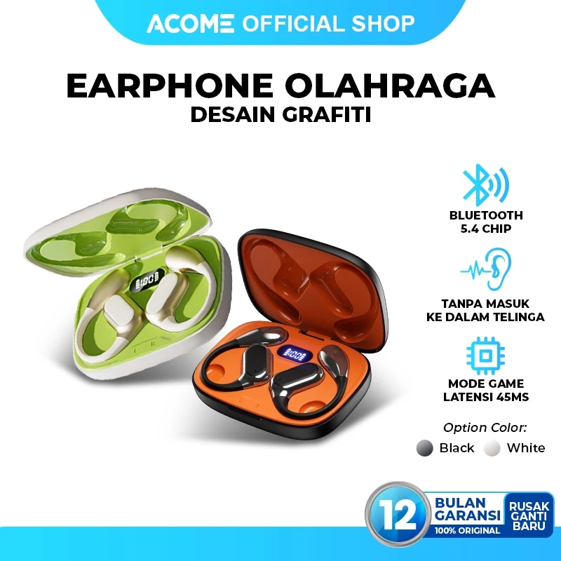 ACOME OpenSoft AE02 OWS Open Ear True Wireless Earbuds Bluetooth 5.4 Earphone IPX4 Waterproof Support Gaming Original