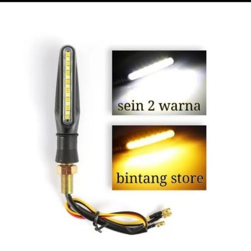 Jual Lampu Sein mini running 2 warna unifersal _lampu sen/riting motor ...