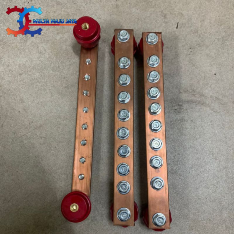 Jual Busbar Netral 5mm x 30mm x 28cm 7baut + 2isoltor | Shopee Indonesia