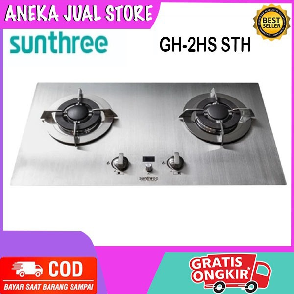 Jual Sunthree Gas Hob GH-2S ST/GH-2HS STH Kompor Gas Tanam 2 Tungku ...