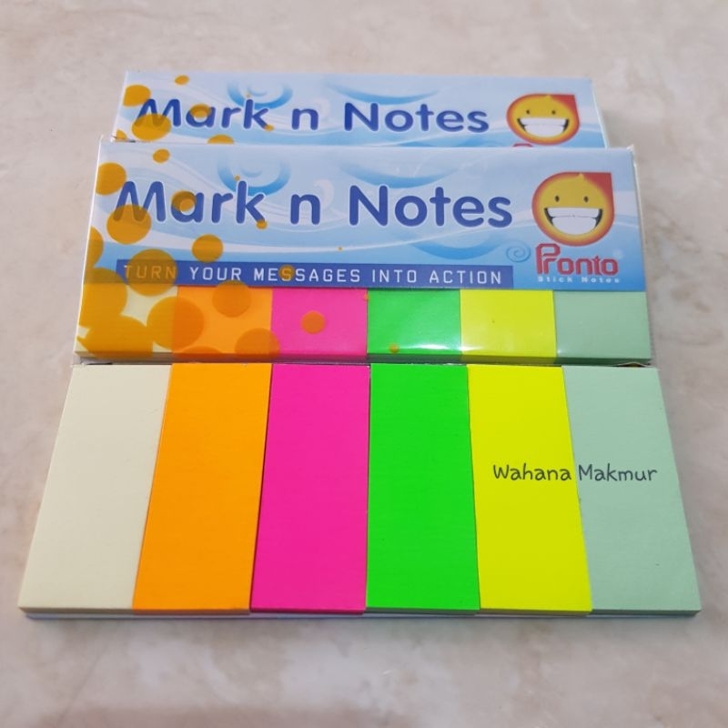 Jual Sticky Note kertas Pronto Mark n Notes 6 warna | Shopee Indonesia