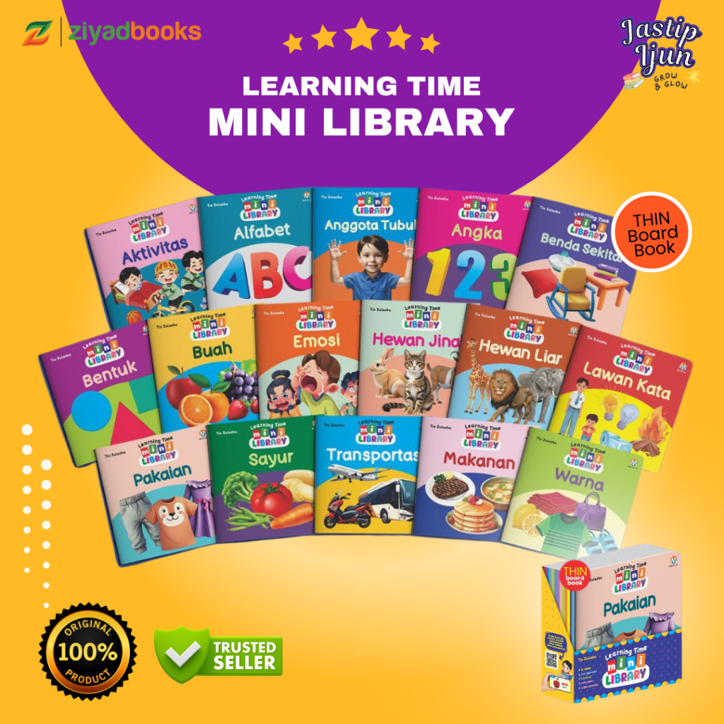 Jual Paket Learning Time Mini Library - Buku Anak 0+ - Buku Balita Full ...
