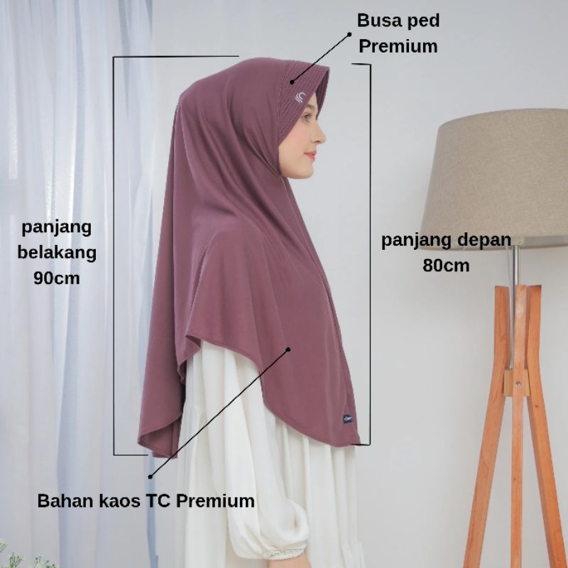 ELMEYRA HIJAB instan/JILBAB antem /DAILY  hijab/SIMPLE  pet size XL