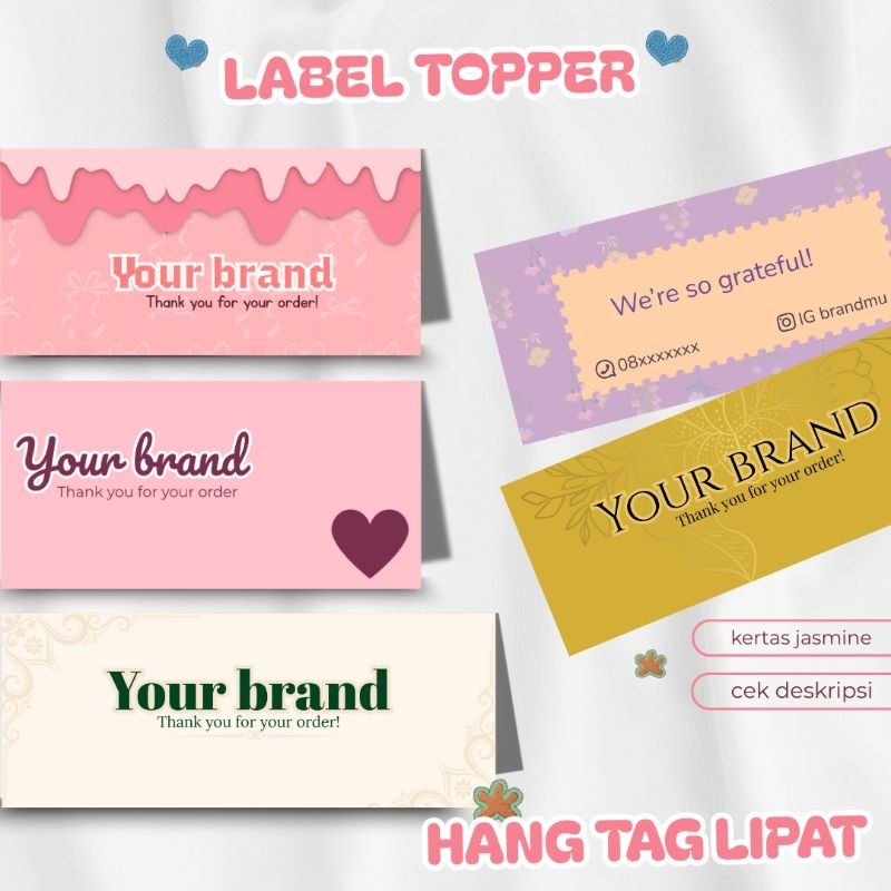 Jual HANGTAG LIPAT - TOPPER LABEL STICKER AKSESORIS - HEADER CARD ...