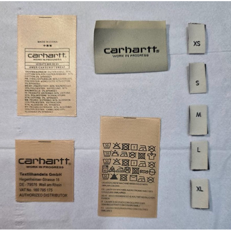 Jual SET LABEL TAG WASH C4RHARTT ALL SIZE HIGH QUALITY IMPORT | Shopee ...