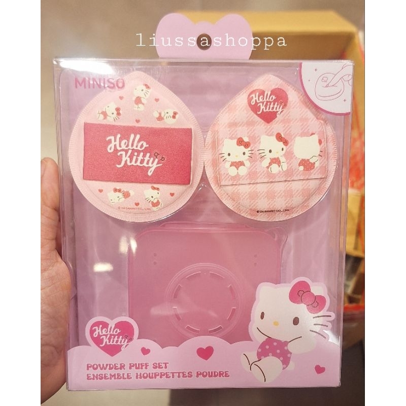 Jual Sponge Makeup Miniso - Sanrio Characters Pink Collection Powder ...