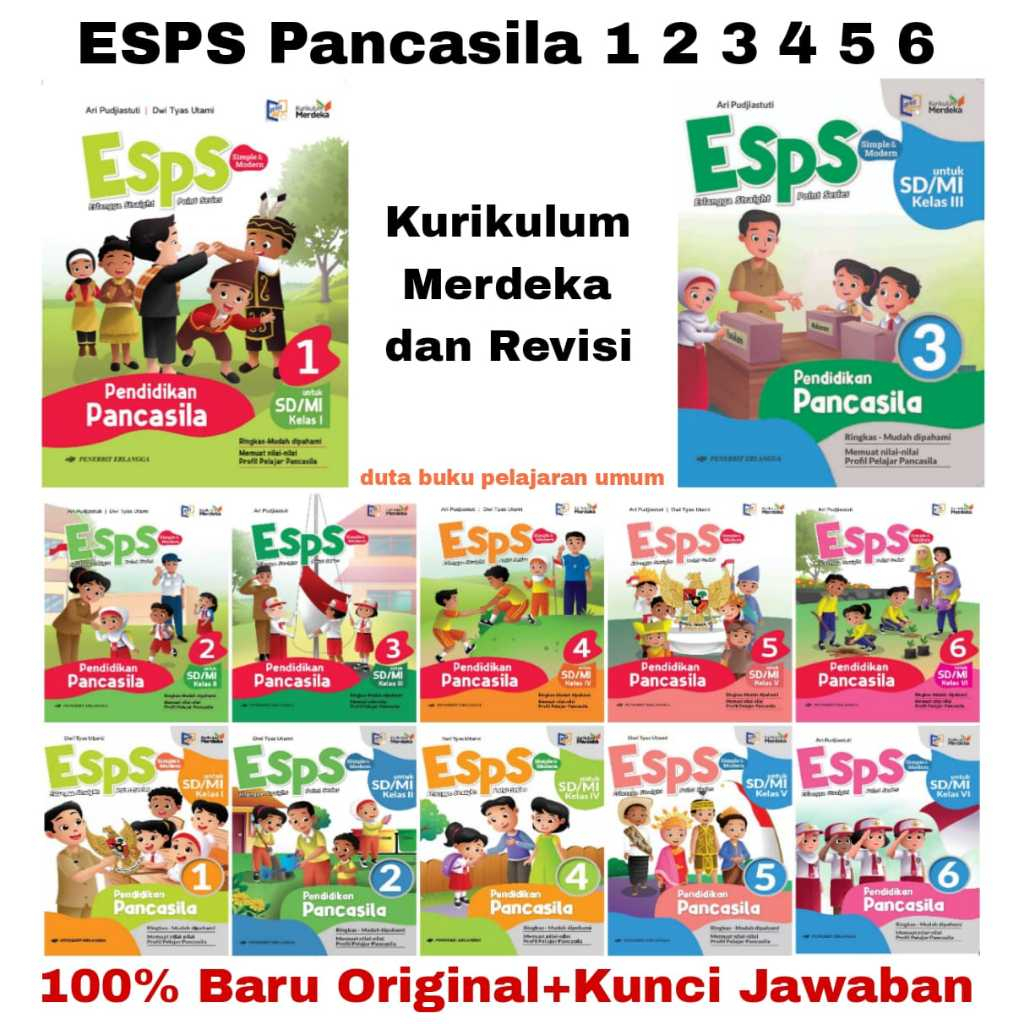 Jual Buku Esps pendidikan pancasila ppkn kelas 1 2 3 4 5 6 sd kurikulum ...
