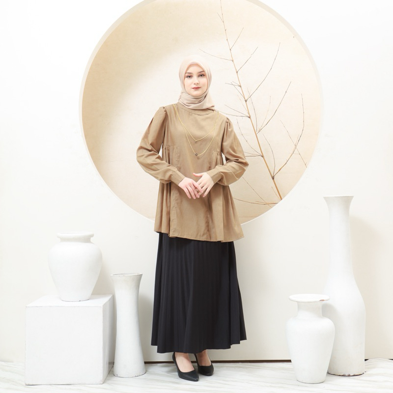 Jual Syalifa Hijab - Y O A BLOUSE ( light army ) - Blouse - Atasan ...