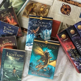 Novel Fantasi Rick Riordan Percy Jackson original terjemahan dan English
