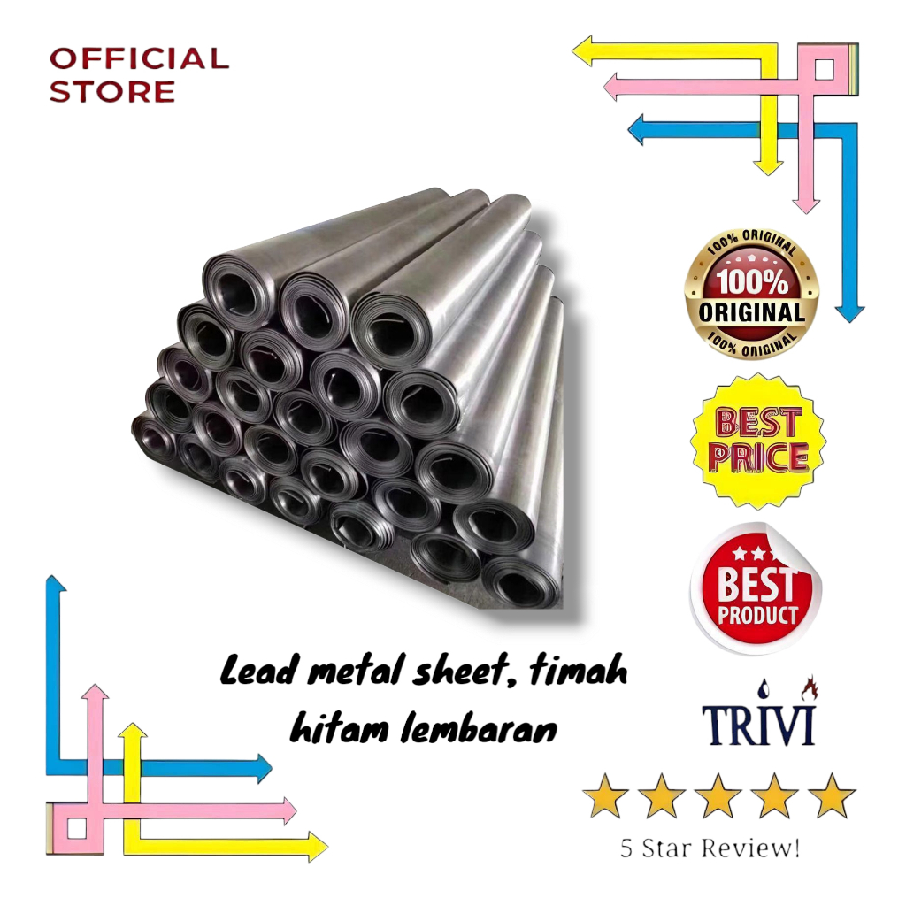 Jual Lead metal Sheet Timah Hitam Lembaran timbal Pb 0.5 0.8 1 1.5 2 3 ...