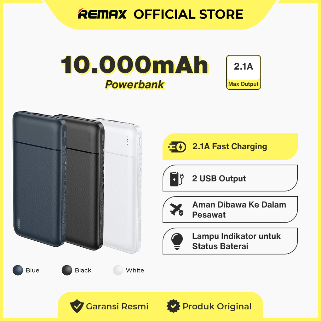 Remax Powerbank 10000mAh 2.1A RPP 96 Lango Series