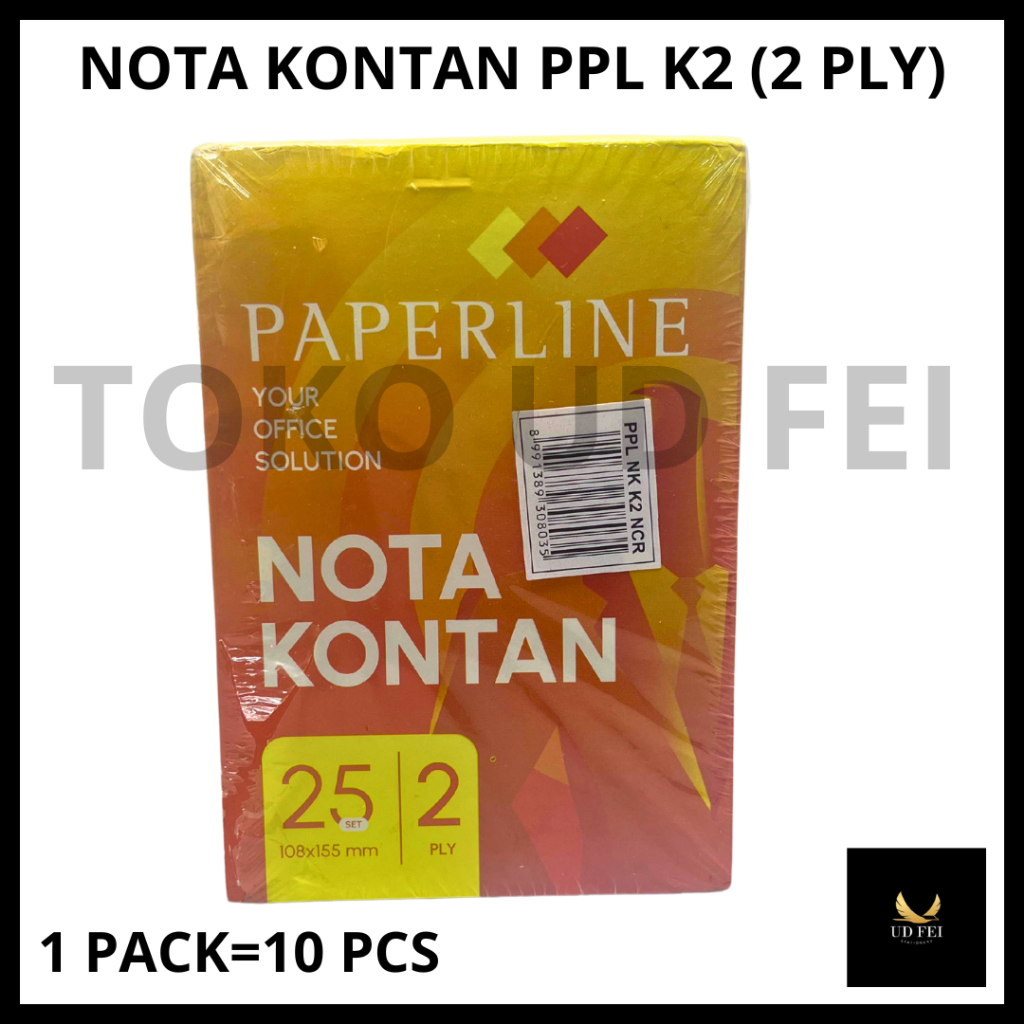 Jual (1 PACK=10 PCS) Nota kontan KECIL 2 ply / 2 rangkap paperline ...