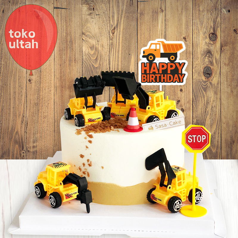 Jual Topper Kue Tema Mobil Konstruksi Rambu Jalan Hiasan Ulang Tahun ...