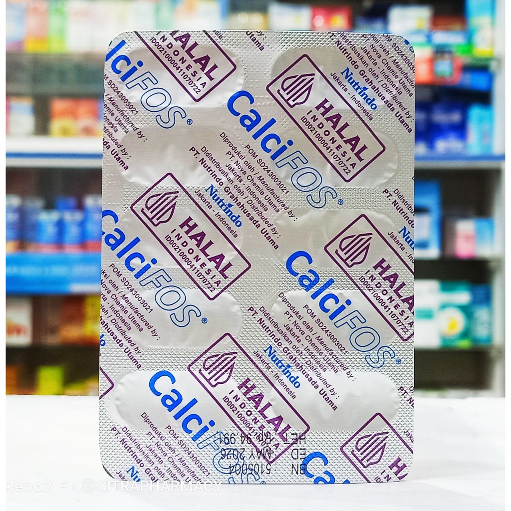 Jual CalciFOS 𝐃𝟑+𝐊𝟐 𝟏 𝐒𝐓𝐑𝐈𝐏 𝐈𝐒𝐈 𝟏𝟎 𝐊𝐀𝐏𝐒𝐔𝐋 - Suplemen Kepadatan Tulang ...