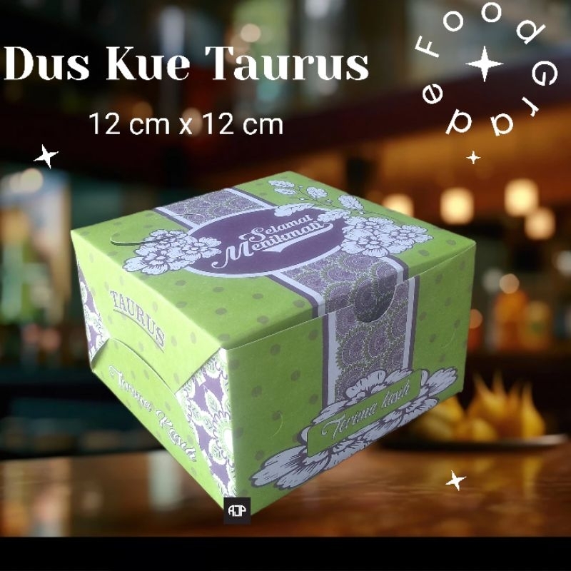 Jual Box Snack / Dus Kue Taurus Ukuran 12 cm x 12 cm | 25 pcs | Shopee ...
