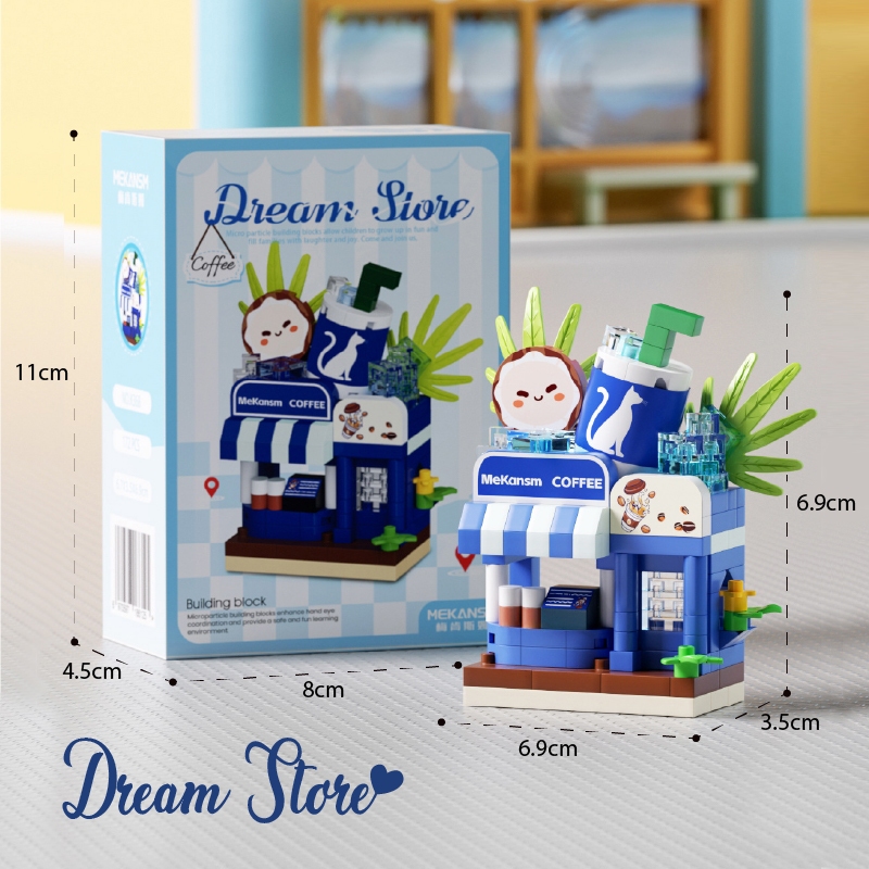 Jual GOOMOON-Mksm New Mini Street Store View Puzzle Block Mainan Balok ...