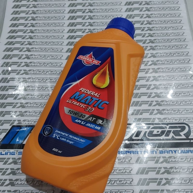 Jual FEDERAL MATIC ULTRATEC 800ML, Oli Motor Matic Federal Original 10W ...