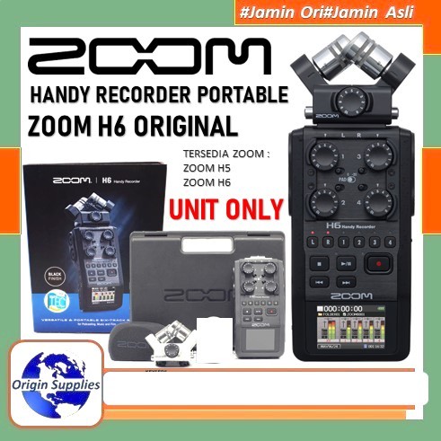 Jual Zoom H6 All Black 6-Input / 6-Track Portable Handy Recorder with ...