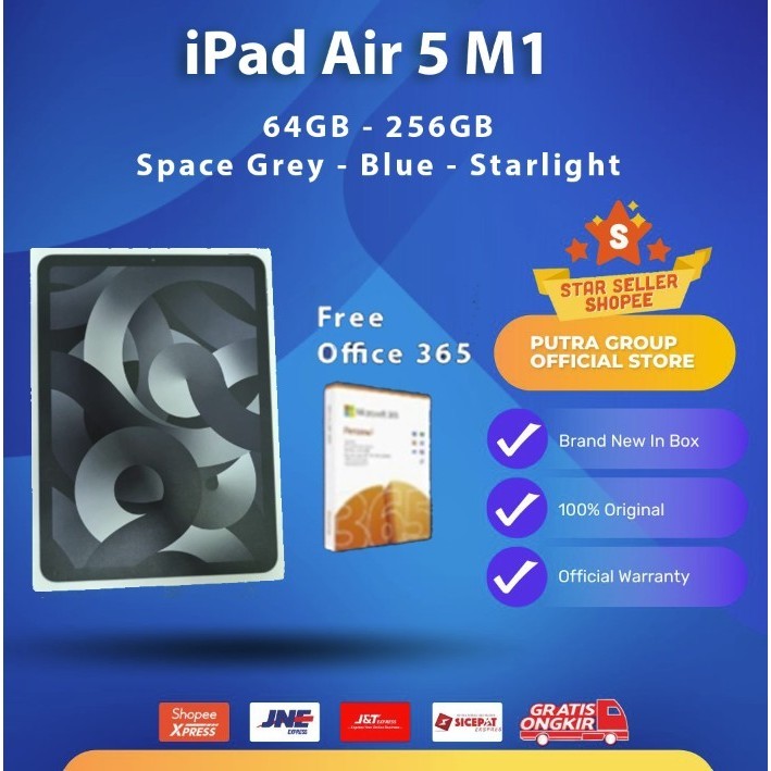 iPad Air 5 M1 64GB 256GB WIFI Only Bue Purple Grey Pink Starlight 5th gen Air 5 