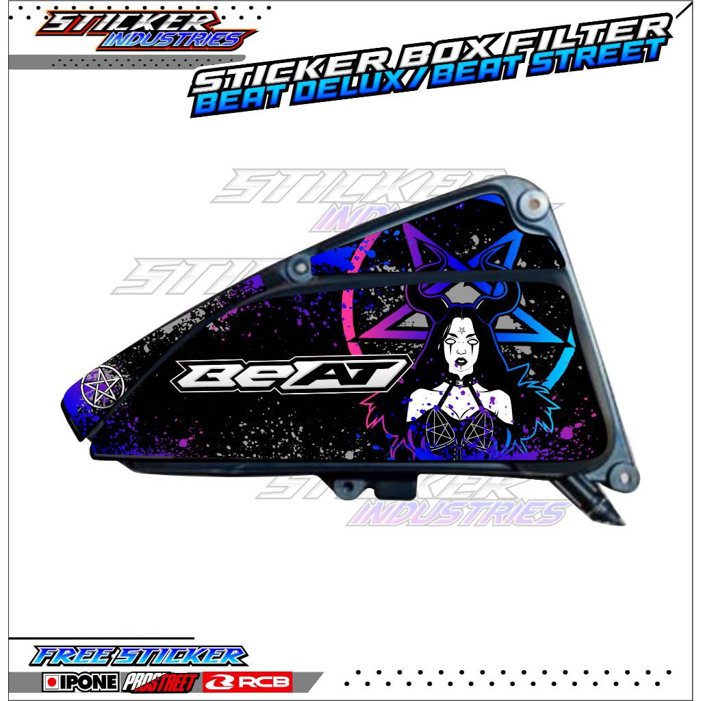 Jual STICKER BOX FILTER BEAT DELUXE - STREET ( LADY SATANIC STYLE ...