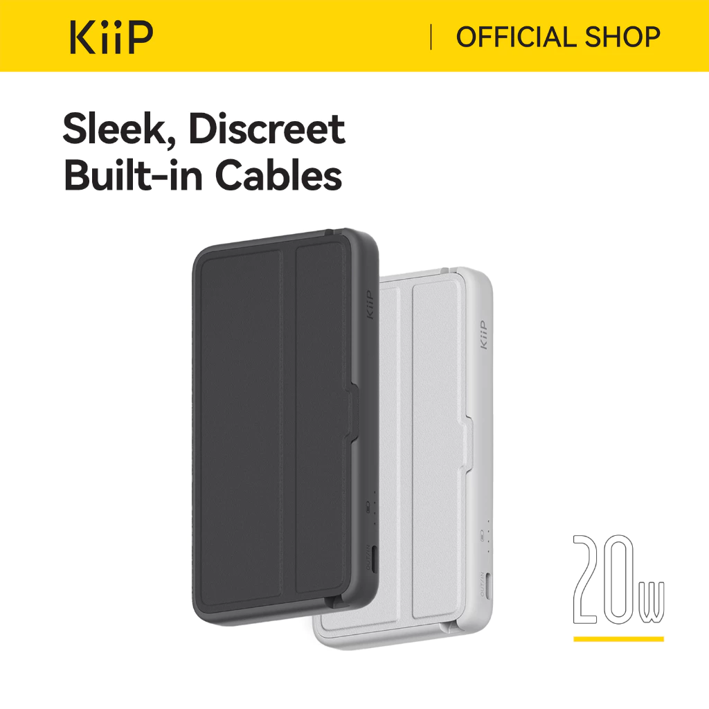 KiiP E57 Power Bank Fast Charging 20W PD Quick Charger Type-C Lightning