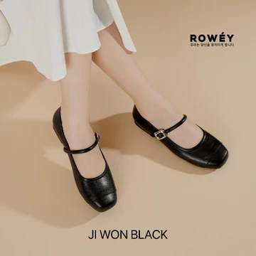 Rowey Sepatu Flat Wanita Korea Kyoto Kulit Anti Slip
