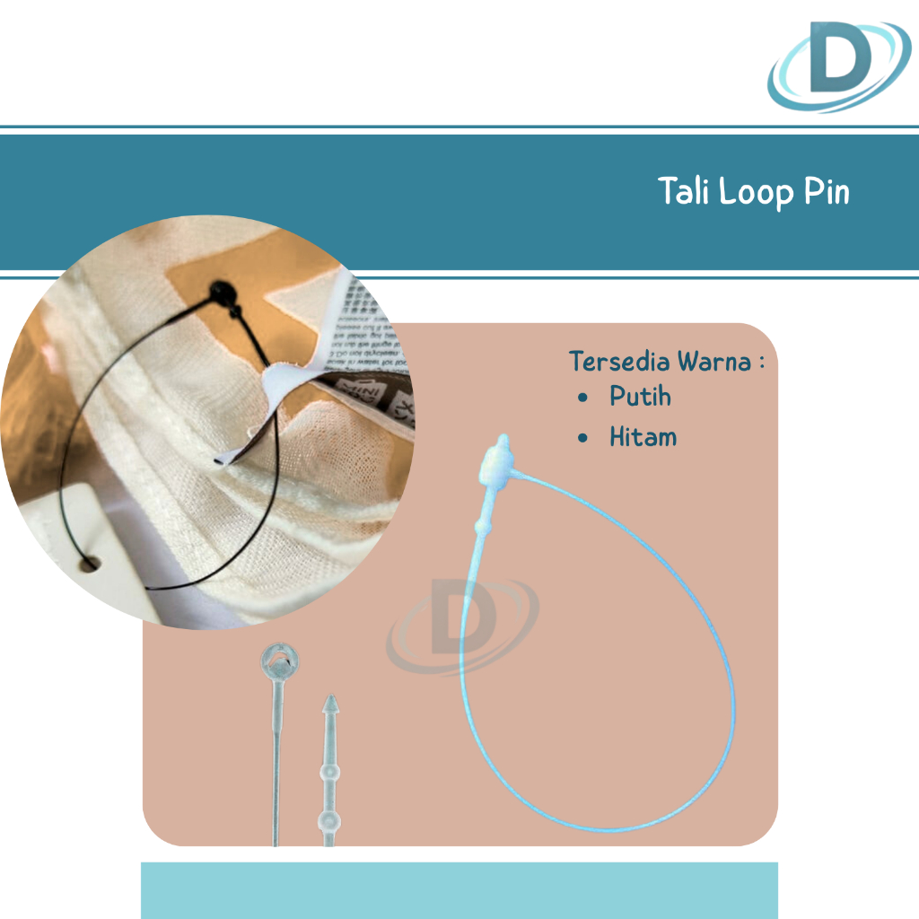 Jual Tali Loop Pin (Isi 1000 pcs) Tali Loop Pin Label Pakaian / Loop ...