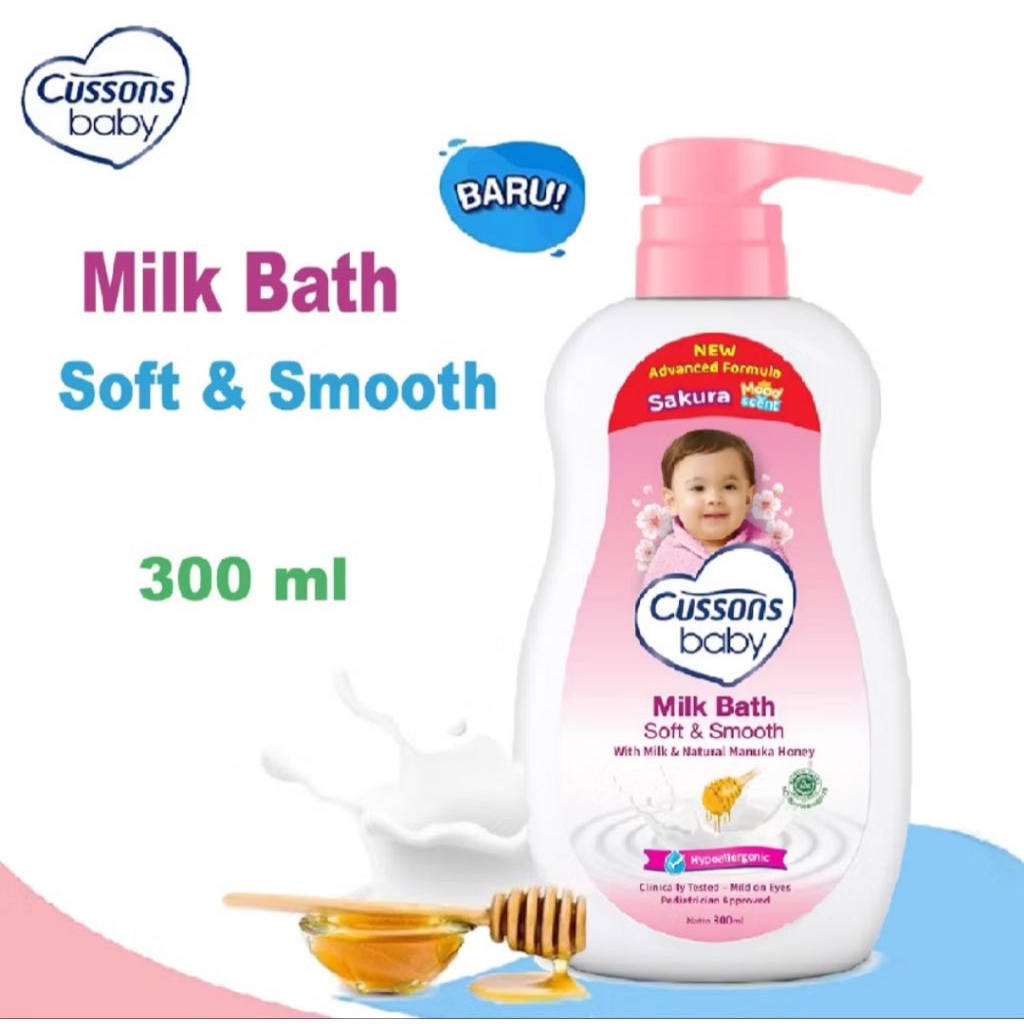 Jual CUSSONS BABY MILK BATH SOFT&SMOOTH 300ML | Shopee Indonesia