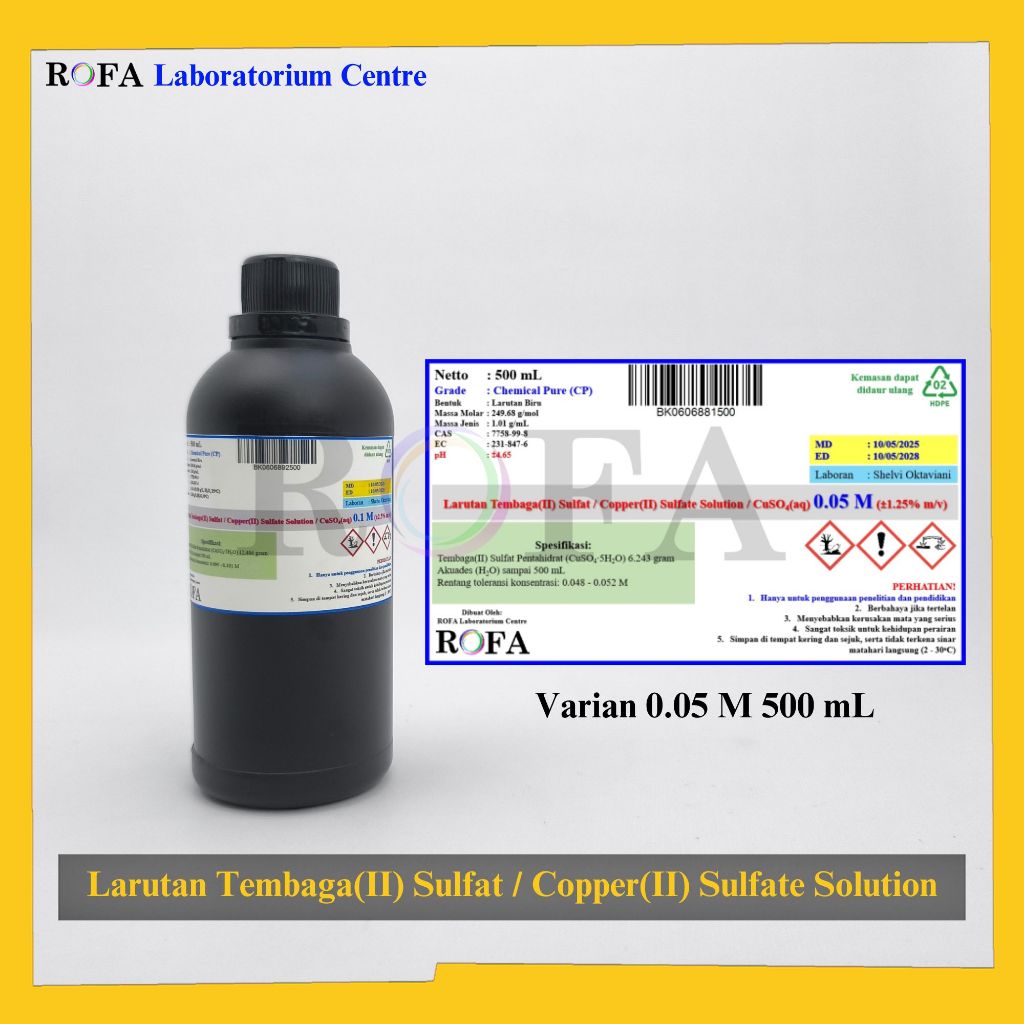 Jual ROFA Larutan Tembaga(II) Sulfat / Copper(II) Sulfate Solution ...
