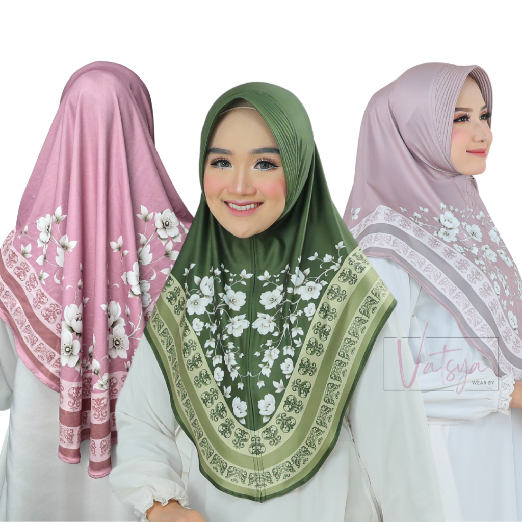 Jilbab Instan Motif Kiryu Daily Hijab Bergo Motif Printing