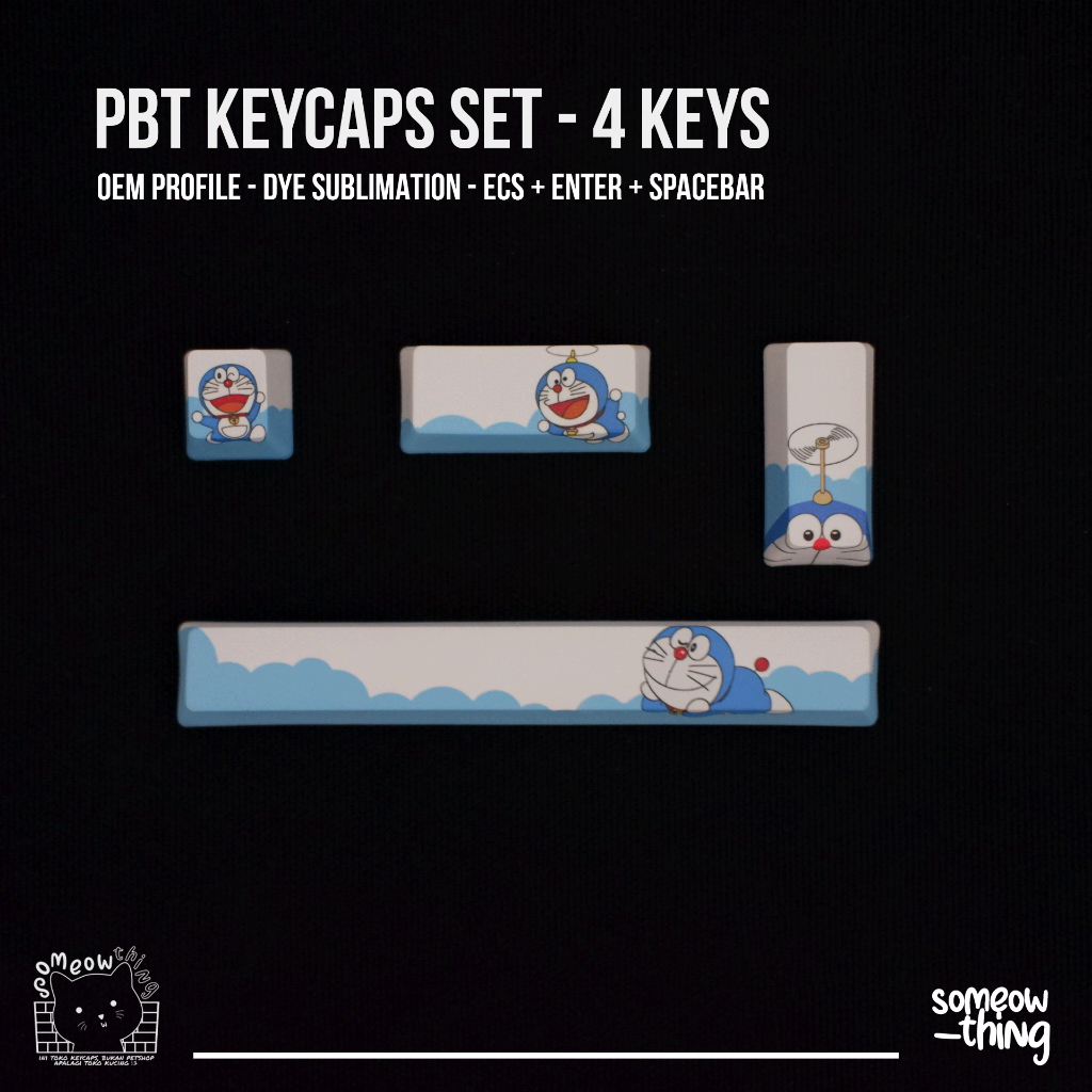 Jual Keycaps Set Doraemon PBT - 4 Keys - OEM Profile | Shopee Indonesia