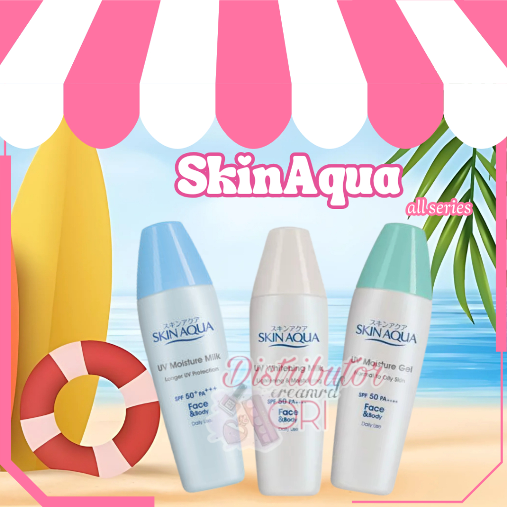 Jual SKIN AQUA Sunscreen Series 40gr (Moisture Milk/ Moisture Gel ...
