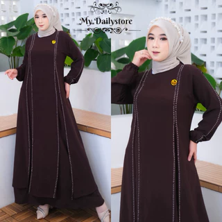 Melisa Abaya Gamis Crinkle Airflow Premium Sutra
