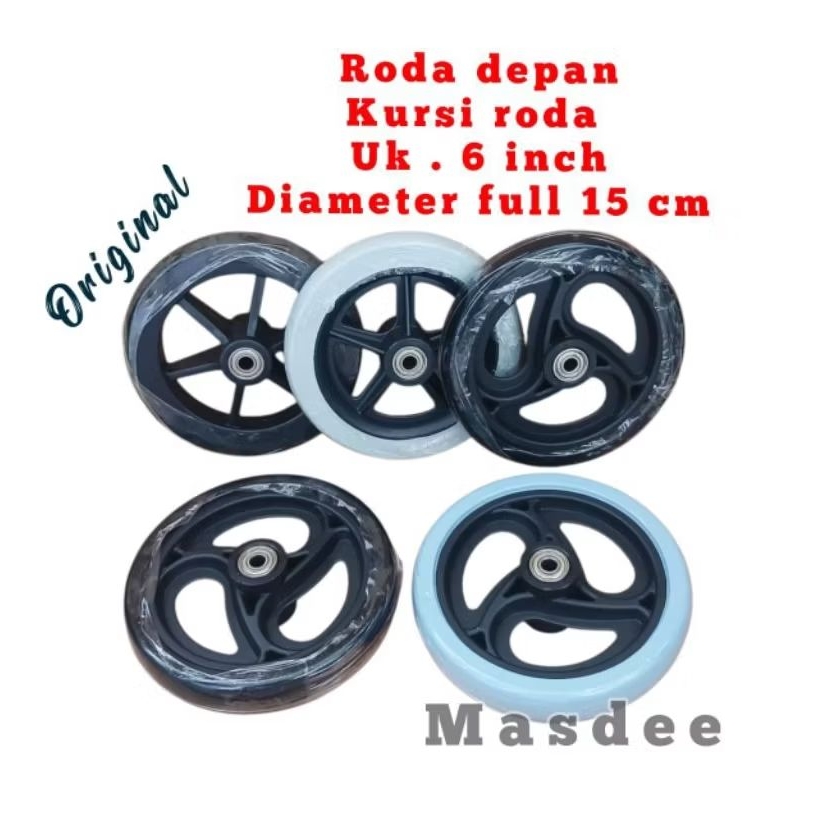 Jual roda 6 inch roda depan kursi roda,sparepart kursi roda | Shopee ...