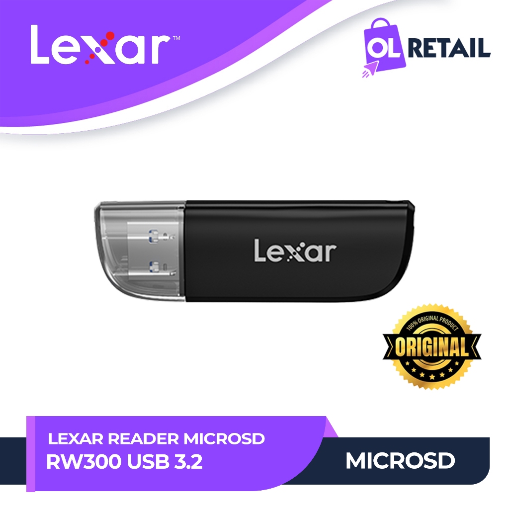 Jual Card Reader Lexar LRW300U / RW300 / RW-300 MicroSD & SD Card Dual ...