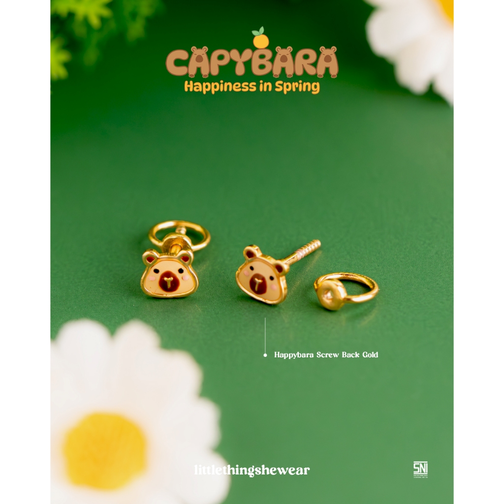 Jual LITTLETHINGSHEWEAR - Anting Emas Anak Capybara 8K ANTING ANAK ...