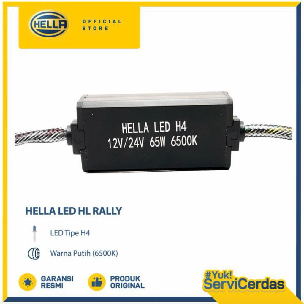 Jual Lampu LED Hella HL Rally Head Lamp H4 / 65 Watt Set | Shopee Indonesia
