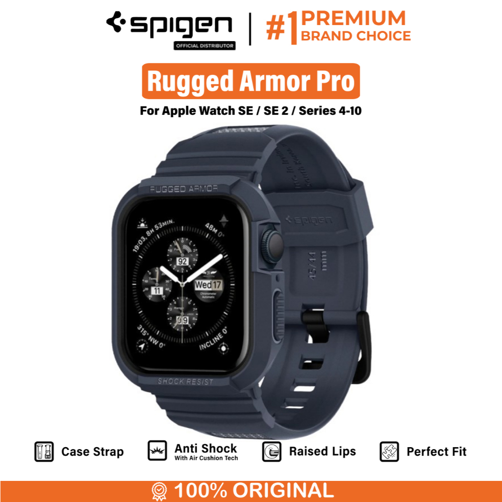 Case Strap Apple Watch 9/8/SE 45/44/41/40mm Spigen Rugged Armor Pro