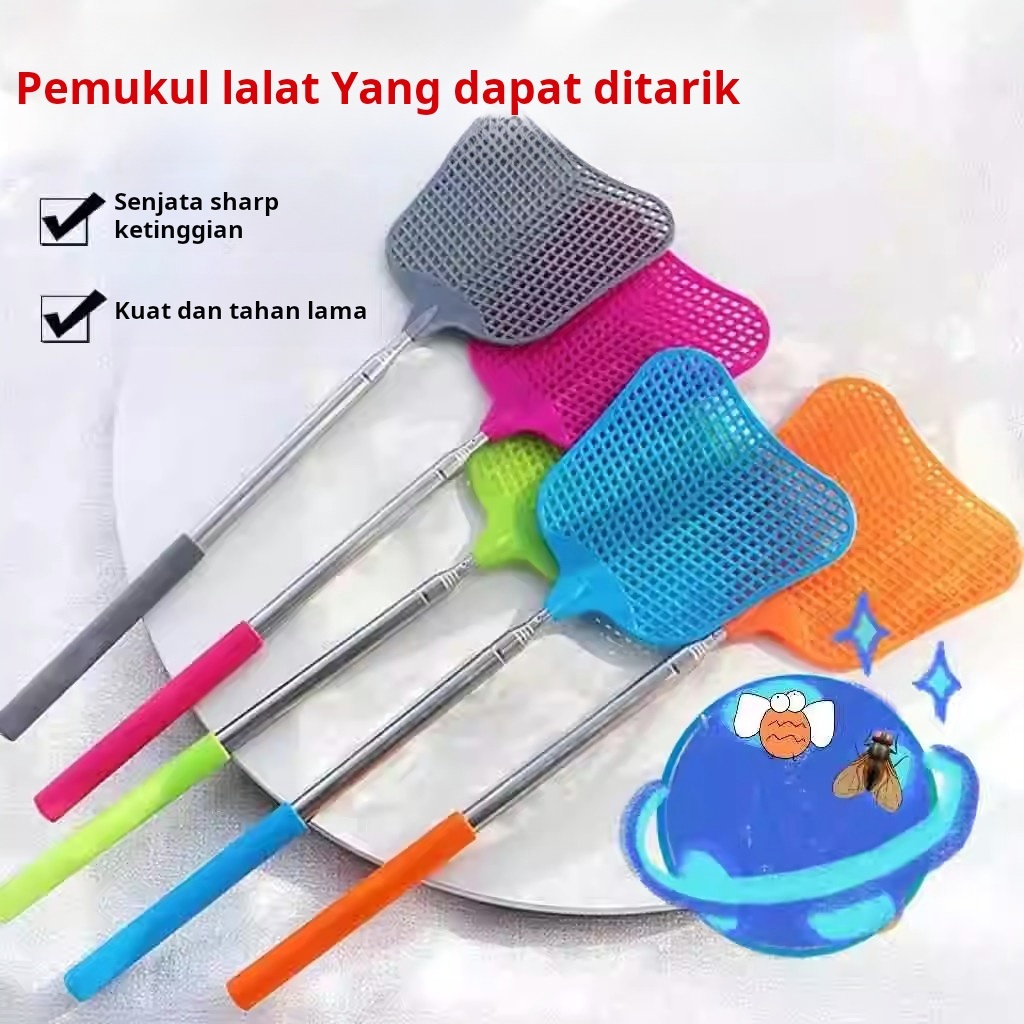 Jual Pemukul lalat teleskopik pemukul plastik baru dengan batang besi ...