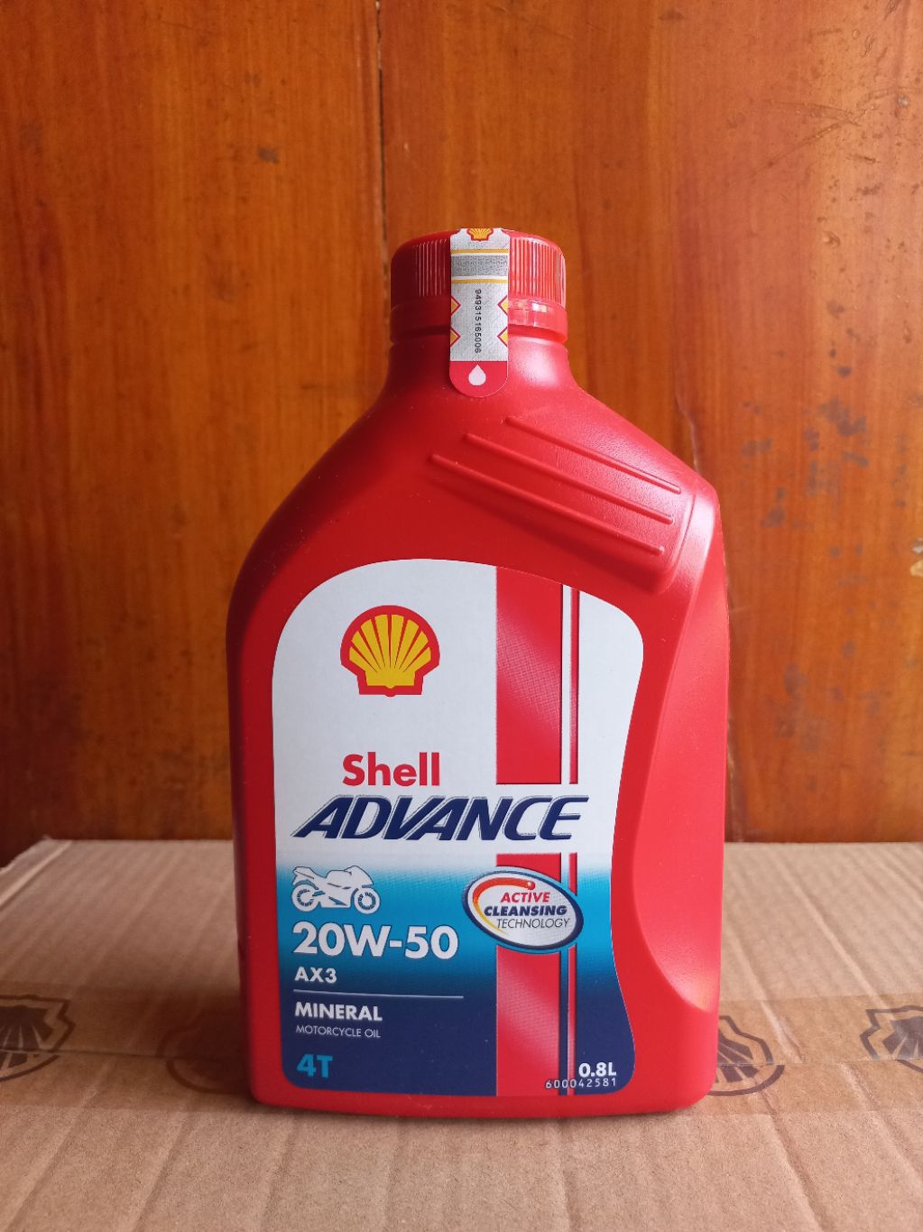 Jual Oli Mesin Shell Advance AX3 4T Mineral 20W-50 API SG 0.8L Original ...