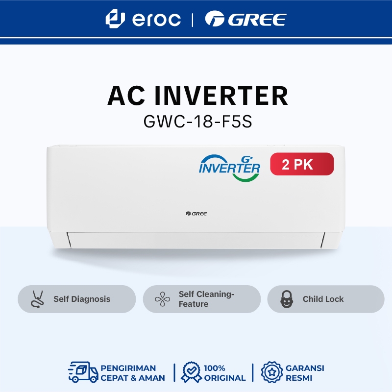 Jual GREE AC AC 2PK Inverter - GWC-18F5S - Inverter F5S Series - With ...