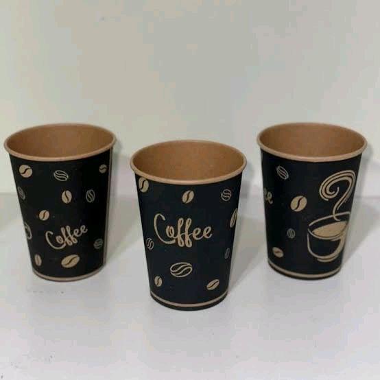 Jual PAPER CUP CRAFT MOTIF RANDOM [50 PCS] Paper Cup kraft 6,5oz Motif ...