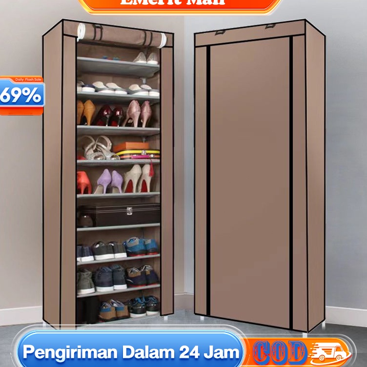 Jual KODE V6Y Rak Lemari Sepatu Portable Rak Sepatu Kain Rak Sepatu ...