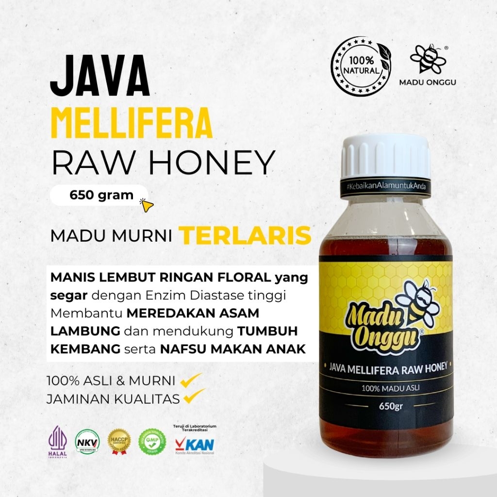 Jual Madu Murni Madu Onggu Java Mellifera Raw Honey 650gr 100% Nektar ...