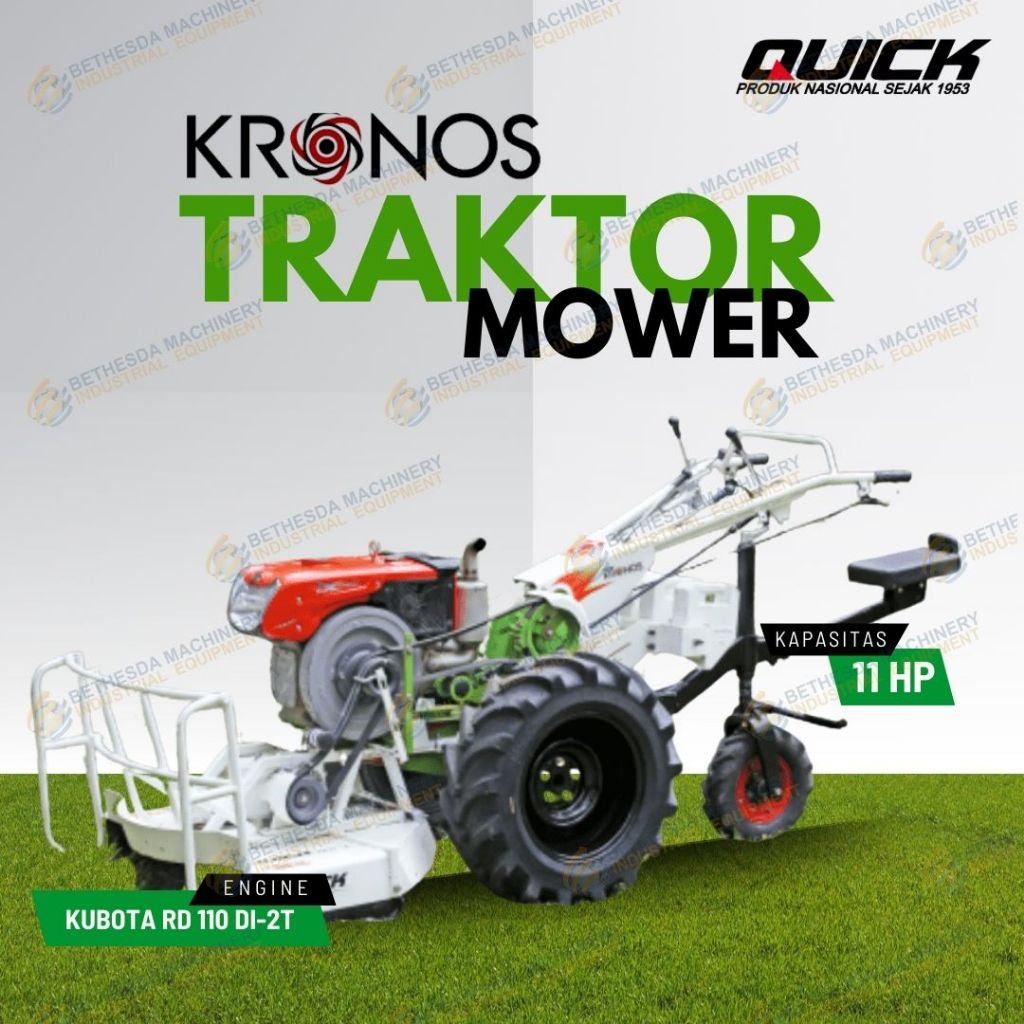 Jual Traktor Mesin Bajak Sawah Quick Kronos Mower Paket 1-5 | Shopee ...