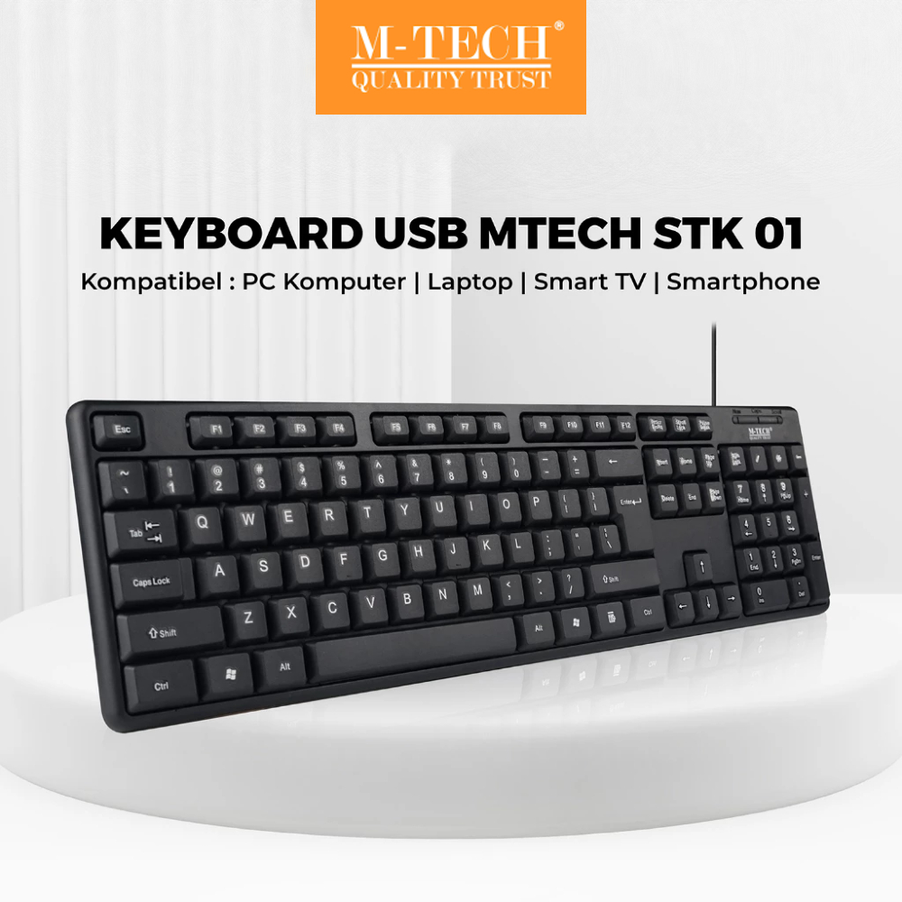 Jual MTECH Keyboard Full Size USB Standar for PC Laptop Android M-Tech ...
