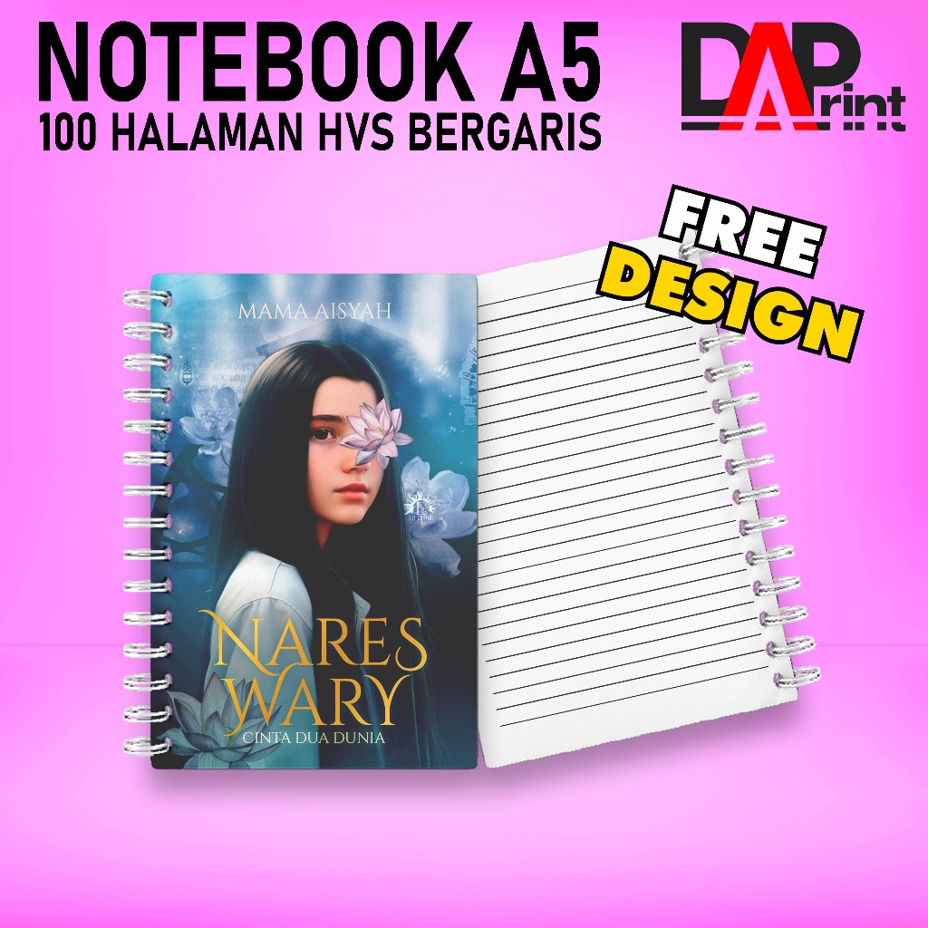 Jual Cetak Notebook Custom A5 Spiral 100 Halaman Bergaris | Shopee ...