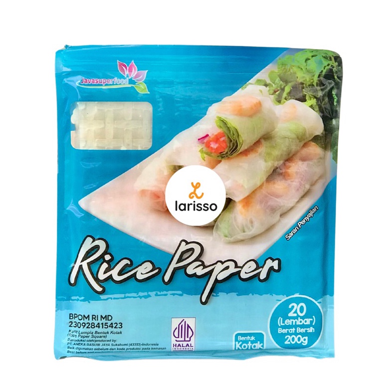 Jual Baru Java Super Food Rice Paper 2 Lembar Kulit Lumpia Kotak Kulit ...