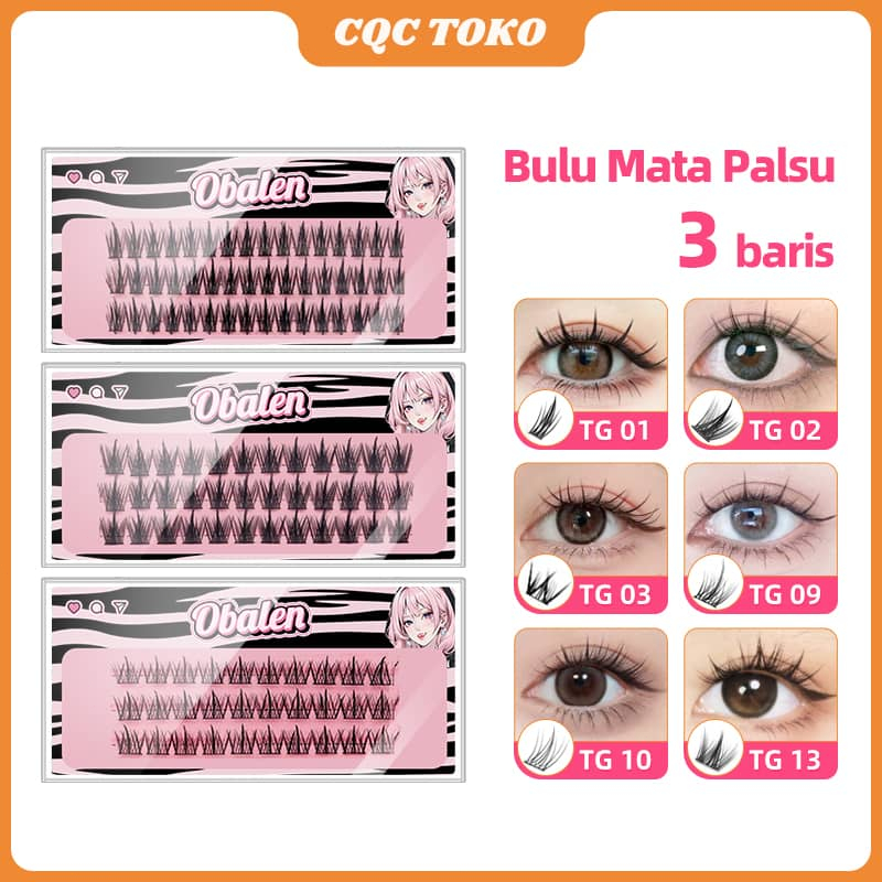 3 Baris Bulu Mata Palsu Premium Tanam Natural Eyelash Extension