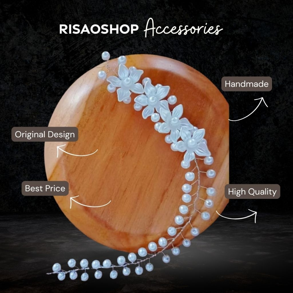 Jual Headpiece | bando | bandana manik manik | mahkota tiara rambut ...